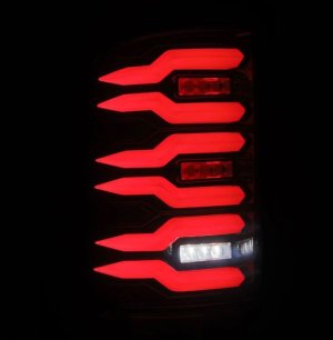 GMC Sierra 1500 Tail Lights - AlphaRex - Luxx Series LED - Black Red - `07-`13
