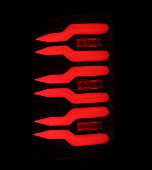 GMC Sierra 3500HD Tail Lights - AlphaRex - Luxx Series LED - Black Red - `07-`14