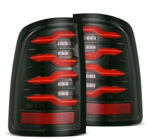 Dodge RAM Tail Lights - AlphaRex - LUXX-Series LED - Black Red - `09-`18