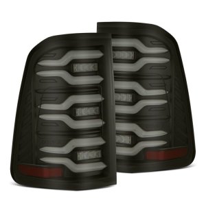 Dodge Ram 1500 Tail Lights - AlphaRex - Luxx-Series LED with Activ Light/Seq Signal - Black - `19-`21