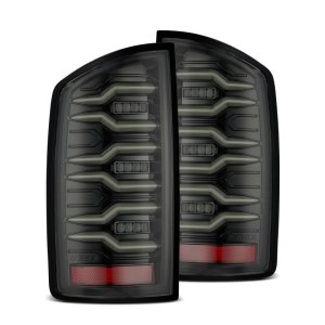 Dodge Ram 2500 Tail Lights - AlphaRex - Luxx-Series LED - Alpha Black - `07-`09