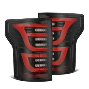 Ford F-150 Tail Lights (Pair) - AlphaRex - Luxx LED - Black/Red - `15-`20