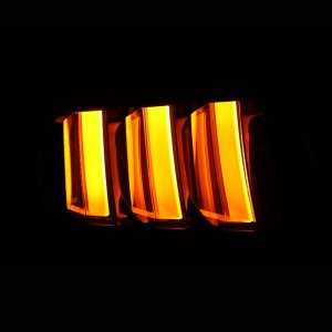 Ford Mustang Headlights - AlphaRex - NOVA-Series Prismatic LED - Alpha Black - `15-`23