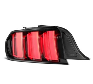 Ford Mustang Headlights - AlphaRex - Nova Series Prismatic LED - Black-Clear - `15-`23