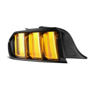 Ford Mustang Headlights - AlphaRex - Nova Series Prismatic LED - Black-Clear - `15-`23