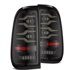 Ford F250 Tail Lights - AlphaRex - LUXX-Series LED - Alpha-Black - `99-`16