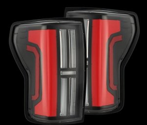 Toyota Tundra Tail Lights - AlphaRex - Nova-Series LED - Black Red - `07-`13