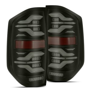 Toyota Tundra Tail Lights - AlphaRex - LUXX LED Blk w/Activ Light/Seq Signal - Black - `14-`21
