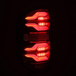 Toyota Tundra Tail Lights - AlphaRex - LUXX LED Blk w/Activ Light/Seq Signal - Black - `14-`21