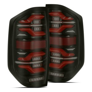 Toyota Tundra Tail Lights - AlphaRex - LUXX Series with Activ Light/Seq Signal - Black/Red - `14-`21