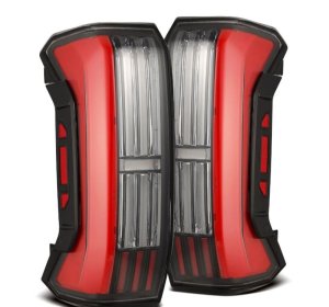 Toyota Tundra Tail Lights - AlphaRex - NOVA-Series Prismatic LED - Black/Red - `22-`24