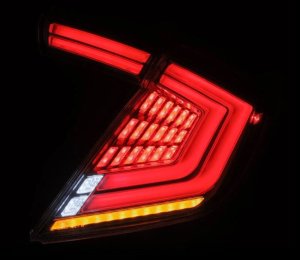 Honda Civic Hatchback Tail Lights - AlphaRex - Nova-Series - Clear - `16-`21