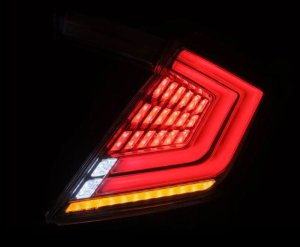 Honda Civic Hatchback Tail Lights - AlphaRex - Nova-Series - Clear - `16-`21