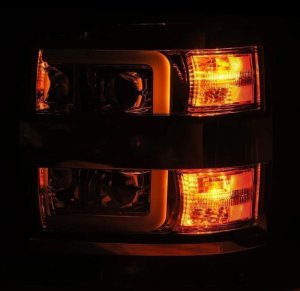 Chevrolet Silverado 3500 Headlights - AlphaRex - LUXX-Series - Chrome - `15-`19