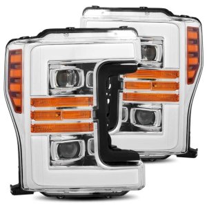 Ford F-250 SD Headlights - AlphaRex - PRO-Series Projector - Chrome - `17-`19