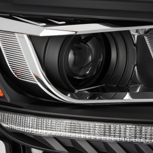 Ford Ranger Headlights - AlphaRex - LUXX LED Projector Plank Style with Sequential Signal/DRL - Black - `19-`21