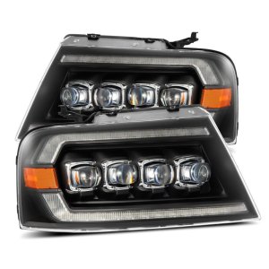 Ford F-150 Headlights - AlphaRex - NOVA-Series LED Projector - Black - `04-`08