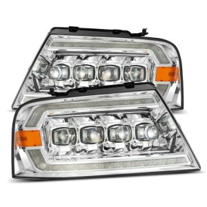 Ford F150 Headlights - AlphaRex - NOVA LED Projector - Chrome - `04-`08
