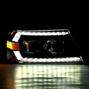 Ford F-150 Headlights - AlphaRex - LUXX-Series LED Projector - Alpha-Black - `04-`08