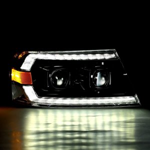 Ford F150 Headlights - AlphaRex - PRO-Series Projector, Sequential Signal and DRL - Chrome - `04-`08