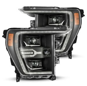 Ford F150 Headlights - AlphaRex - Luxx-Series Projector - Black - `21-`22