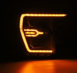 Ford F150 Headlights - AlphaRex - Luxx-Series Projector - Black - `21-`22