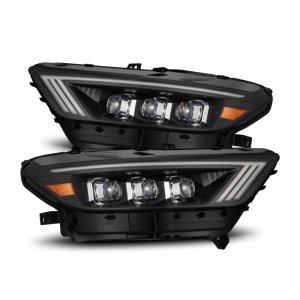Ford Mustang Headlights - AlphaRex - NOVA Series LED Projector - Black - `15-`17