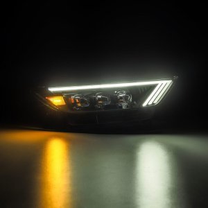 Ford Mustang Headlights - AlphaRex - NOVA Series LED Projector - Black - `15-`17
