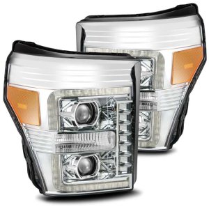 Ford F-350 SD Headlights - AlphaRex - LUXX LED Projector - Chrome - `11-`16 Ford F-350 SD Headlights - AlphaRex - LUXX LED Projector - Chrome - `11-`16