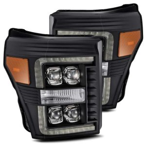 Ford F-350 SD Headlights - AlphaRex - NOVA LED Projector - Black - `11-`16 Ford F-350 SD Headlights - AlphaRex - NOVA LED Projector - Black - `11-`16