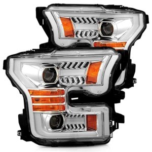 Ford F-150 Headlights - AlphaRex - PRO-Series Projector Plank Style - Chrome - `15-`17