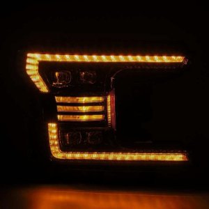 Ford F-150 Headlights - AlphaRex - NOVA LED Projection - Alpha Black - `18-`20