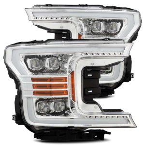 Ford F-150 Headlights - AlphaRex - NOVA Series LED Projector - Chrome - `18-`19