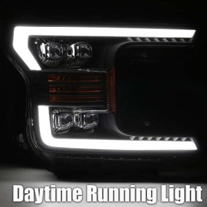 Ford F-150 Headlights - AlphaRex - NOVA Series LED Projector - Chrome - `18-`19