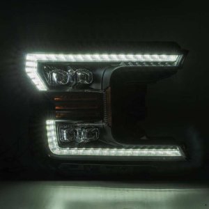 Ford F-150 Headlights - AlphaRex - NOVA-Series Projector with Activ Light/Seq Signal - Matte Black - `18-`19