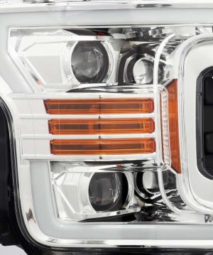 Ford F-150 Headlights - AlphaRex - PRO-Series Projector, Plank Style - Chrome - `18-`19