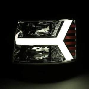 Chevrolet 1500HD Headlights - AlphaRex - PRO-Series Plank Style with Activ Light/Seq Signal - Chrome - `07-`13 Chevrolet 1500HD Headlights - AlphaRex - PRO-Series Plank Style with Activ Light/Seq Signal - Chrome - `07-`13
