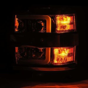 Chevrolet Silverado 2500 HD Headlights - AlphaRex - PRO-Series Projector - Jet Black - `15-`19