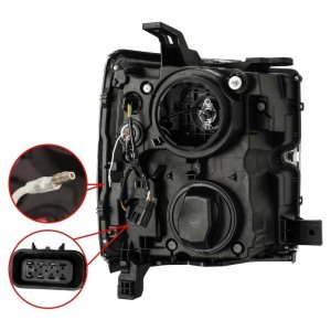 Chevrolet Silverado 2500 HD Headlights - AlphaRex - PRO-Series Projector - Jet Black - `15-`19