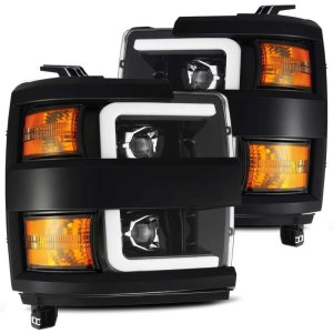 Chevrolet Silverado 2500 HD Headlights - AlphaRex - PRO-Series Projector - Jet Black - `15-`19