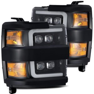 Chevrolet 2500HD Headlights - AlphaRex - NOVA LED Projector - Jet Black - `15-`18