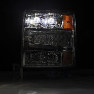 Chevrolet 1500HD Headlights - AlphaRex - NOVA-Series LED Projector - Chrome - `04-`15