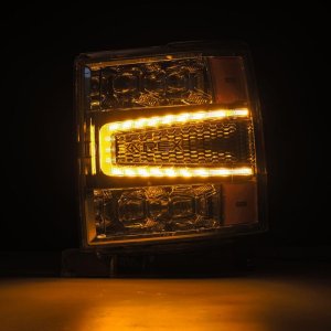 Chevrolet 1500HD Headlights - AlphaRex - NOVA-Series LED Projector - Chrome - `04-`15
