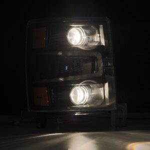 Chevrolet 1500 Headlights - AlphaRex - PRO-Series Projector with Sequential Signal & DRL - Black - `14-`15