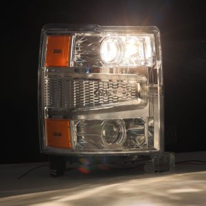 Chevrolet 1500 Headlights - AlphaRex - PRO-Series Projector - Chrome - `14-`15