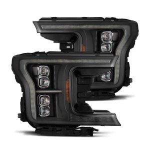 Ford F-150 Headlights - AlphaRex - NOVA LED Projector - Black - `18-`20