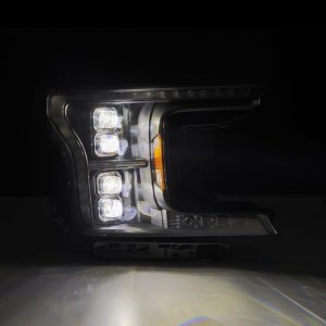 Ford F-150 Headlights - AlphaRex - NOVA LED Projector - Black - `18-`20