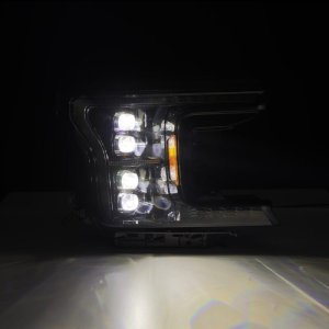 Ford F-150 Headlights - AlphaRex - NOVA LED Projector - Alpha Black - `18-`20