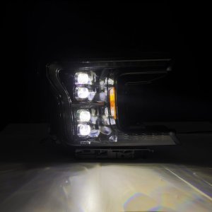 Ford F-150 Headlights - AlphaRex - NOVA LED Projector - Alpha Black - `18-`20