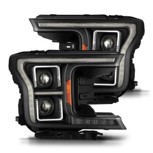 Ford F150 Headlights - AlphaRex - PRO-Series Projector - Black - `18-`21